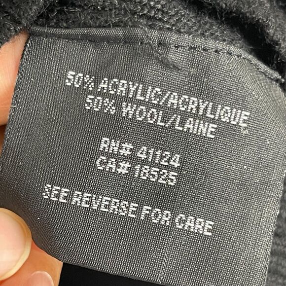 VTG Demetre Pullover Sweater Mens Medium Black Knit 1/4 Zip Wool Blend Hong Kong - Picture 6 of 14